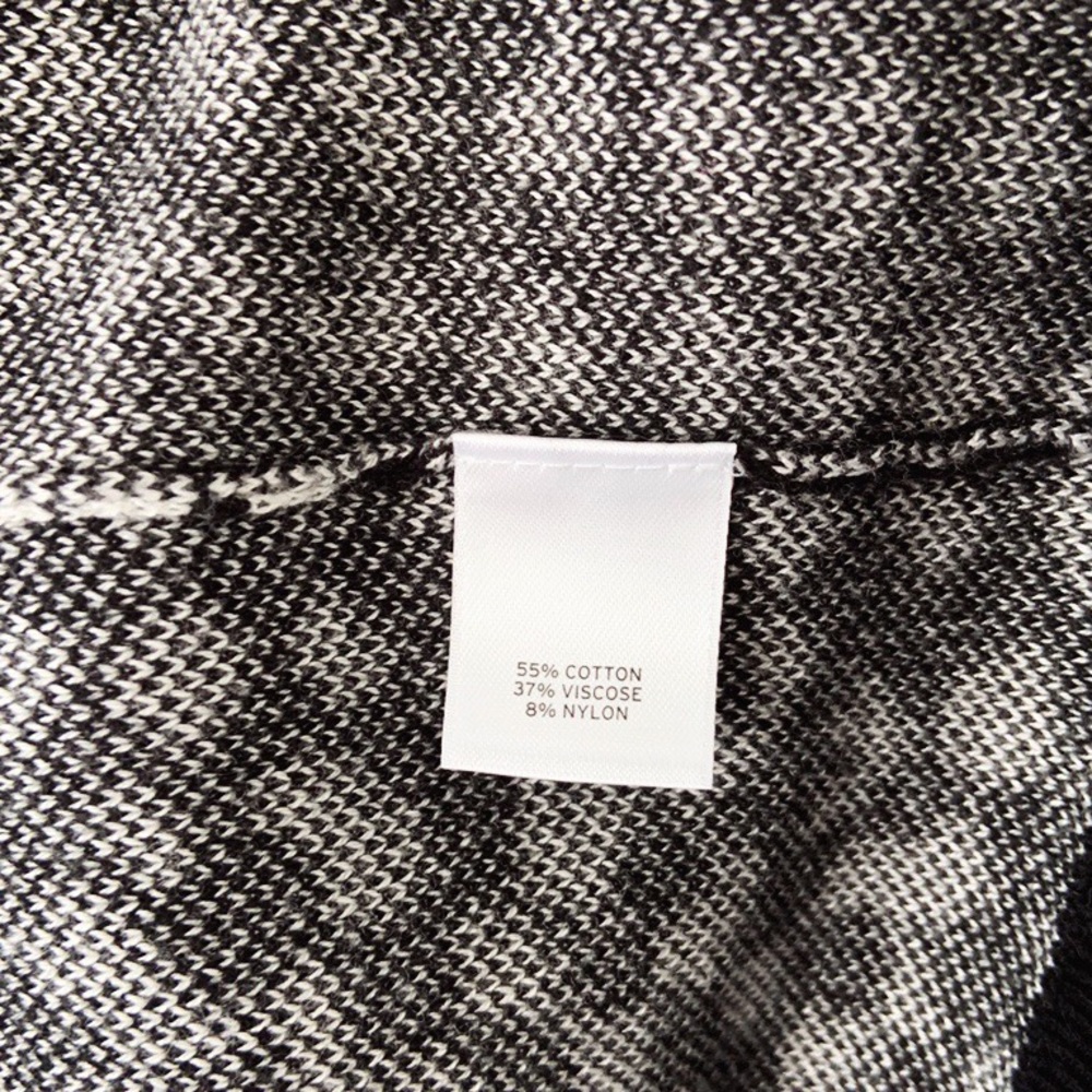 Halogen Checkered Black White Pullover Sweater M - image 3